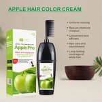 Hair Dye Shampoo Manufacturer - Apple Pro with Comb 200ml - Olive Oil Extract, Black Permanent, for Salon, Quick, Non Stick
