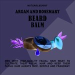Beard Balm Manufacturer - Wiseking Argan Rosemary 30g - Plant Extract Moisturizer, Light Hold Shine, Soften Smooth