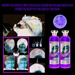 Hair Dye Gel Manufacturer - Ginseng Crystal 500ml*2 - Organic Plant Black, Fast Grey Cover, Gentle Formula, Green Olive