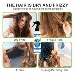 Leave-in Spray Conditioner Manufacturer - Wiseking 200ml - Organic Coconut Rosemary, Hyaluronic Acid Argan Oil, Nourishing Repair