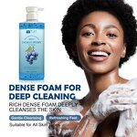 Shower Gel Manufacturer - Wiseking Blueberry 500ml - Gentle Body Wash with Glycerin, Deep Cleansing & Moisturizing, Factory