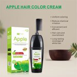 Hair Dye Shampoo Manufacturer - Organic Apple Pro Black - Herbal Formula, Black Permanent, for Women, Fast Cover, Natural Look