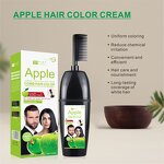 Hair Dye Shampoo Manufacturer - Natural Apple Comb Black 200ml - Permanent, Herbal Ammonia Free, Not Easy to Fade