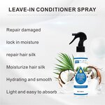 Leave-In Spray Conditioner Manufacturer - Wiseking for Women 200ml - Coconut Serum Extract, Organic Refreshing Nourishing, Easy Absorb