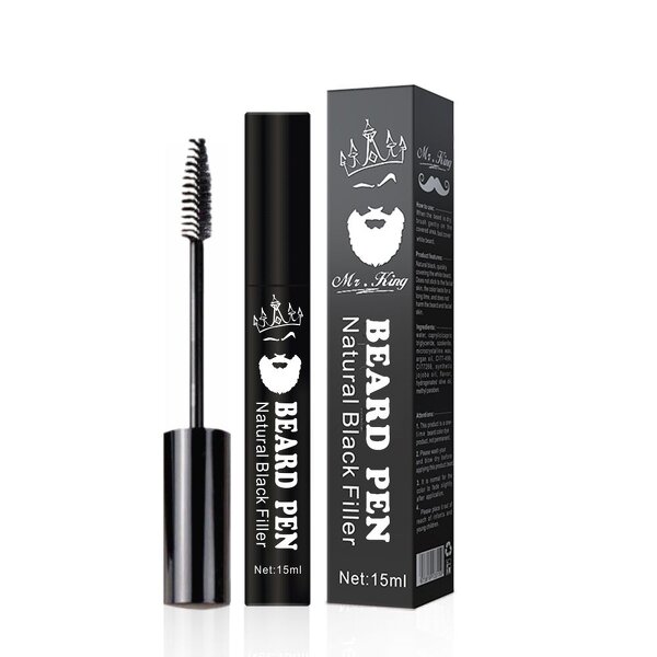 Beard Pen Manufacturer - Wiseking Private Label 15ml - Natural Plant Extract, Color Beard to Black, Enhancement Shine