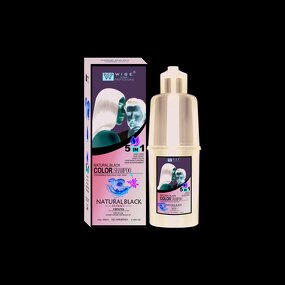 Hair Shampoo Manufacturer - Instant Black 100ml - Ammonia Free Dye, Natural Plant Extract, Grey Cover, Portable Packing