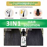 Hair Dye Shampoo Manufacturer - Organic Black 3 in 1 400ml - Ppd Free, Herbal, 100% Cover Grey, Fast Acting