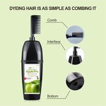 Hair Dye Shampoo Manufacturer - Apple Pro with Comb 200ml - Olive Oil Extract, Black Permanent, for Salon, Quick, Non Stick