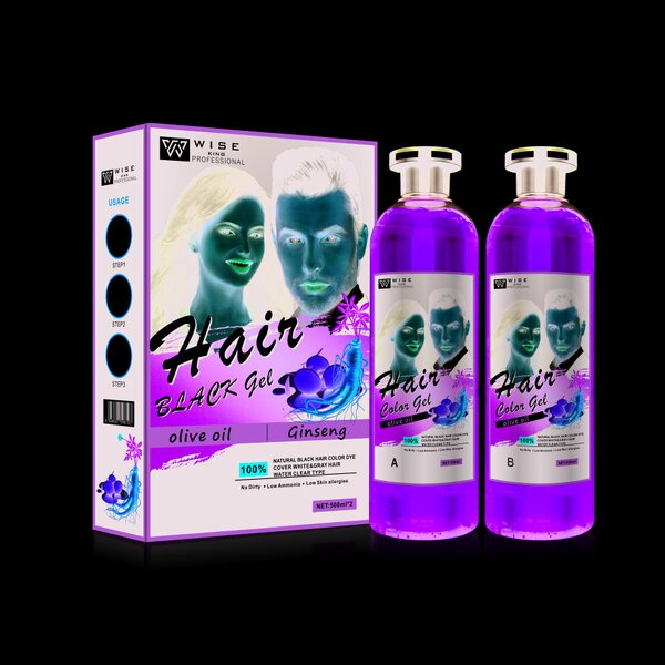 Hair Dye Gel Manufacturer - Ginseng Olive Oil 500ml - 100% Natural Black, Fast-Acting, No Stain, Permanent
