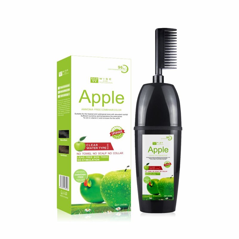 Hair Dye Shampoo Manufacturer - Organic Apple Pro Black - Herbal Formula, Black Permanent, for Women, Fast Cover, Natural Look