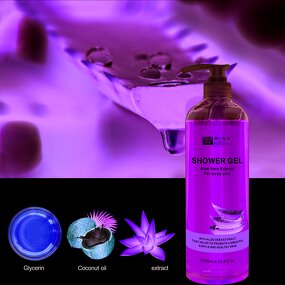 Shower Gel Manufacturer - Lightweight Aloe Vera 1000ml - Deep Cleansing, Skin Brightening Smooth Nourishing, Plant Formula