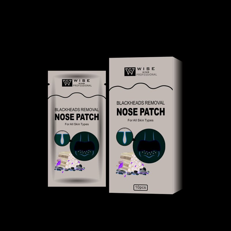 Nose Patch Manufacturer - Wiseking Blackhead Removal - Plant Formula Bamboo Charcoal, Refine Pores, Pitch-black Strips