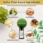 Hair Dye Shampoo Manufacturer - Organic Black 3 in 1 400ml - Ppd Free, Herbal, 100% Cover Grey, Fast Acting