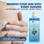 Shower Gel Manufacturer - Wiseking Blueberry 500ml - Gentle Body Wash with Glycerin, Deep Cleansing & Moisturizing, Factory