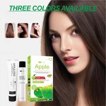 Hair Dye Manufacturer - Professional Apple Black Ammonia Free 60ml*2 - Organic Plant Extract, for Men, for Hair Salon