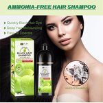 Hair Dye Shampoo Manufacturer - Apple Black 400ml - Ammonia Free, Organic Ginseng, Grey Cover, Long Lasting Professional Color
