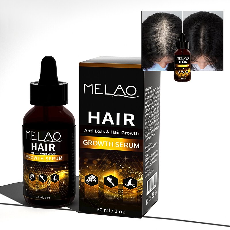 Hair Oil Manufacturer - MELAO Private Label Organic Hair Growth Serum Natural Black Hair Formula