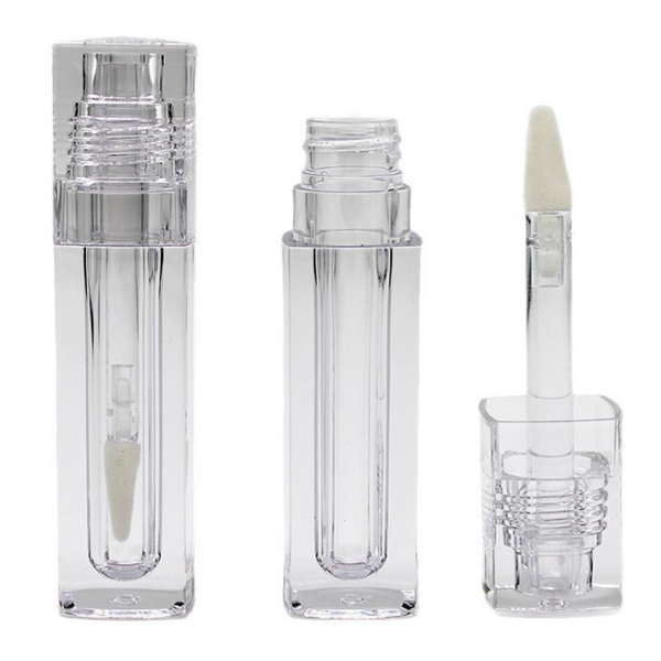 Lip Gloss Tube Packaging Manufacturer - Transparent, Doe Foot, Unique Large Brush, Chunky, In Stock Wholesale