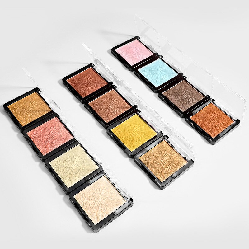 Highlighter Manufacturer - Face Single Palette Pressed Shimmer Powder, Vegan Bronzer Illuminating Makeup