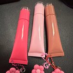 Cosmetic Tube Manufacturer - Portable 15ml Pink Empty, Screw Twist Cap Plastic Keychain Squeeze, Screen Printed Private Label