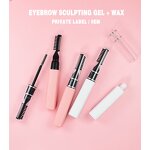 Brow Sculpting Gel Manufacturer - Custom Logo with Brush, Waterproof Clear and White, Eyebrow Styling Gel Wax