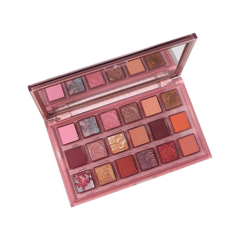 Eyeshadow Palette Manufacturer - Private Label, 18 Colors Matte Shimmer, Luxury High Pigment Plastic Pan