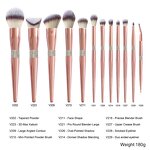 Makeup Brush Set Manufacturer - 14pcs Premium Cosmetic, Foundation Blush Concealer Eyeshadow Eyebrow Highlight Pink