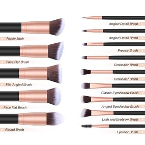 Makeup Brush Set Manufacturer - Make Your Own logo Private Label Customize, Black Set with Bag