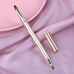 Lip Brush Manufacturer - Customized Logo, Mini Small Lip Gloss Balm Lipstick Applicator, Double Sided Retractable