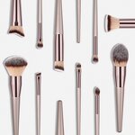 Makeup Brush Set Manufacturer - Pearly Color Synthetic Korean Brown, 4/9/10/14/20 Pcs, Custom Logo