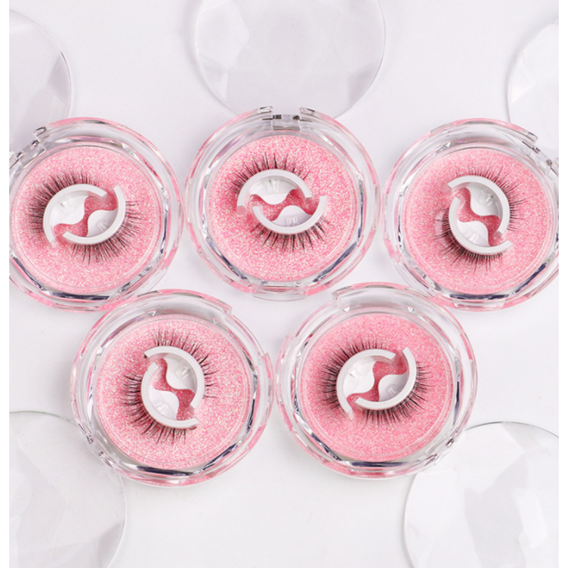 False Eyelashes Manufacturer - Private Label, No Glue Needed 3D Synthetic Strip, Natural Soft Reusable Self-Adhesive