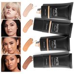 Foundation Manufacturer - New Arrivals Face, 10 Colors Black Tube, Full Coverage Matte Finish, Custom Logo