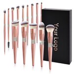 Makeup Brush Set Manufacturer - 14pcs Premium Cosmetic, Foundation Blush Concealer Eyeshadow Eyebrow Highlight Pink