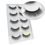 Eye Lash Set Manufacturer - 5 Pairs Natural, Long Thick Extensions Reusable 3D False Eyelashes