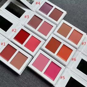 Blush Palette Manufacturer - Hot Selling 7 Colors Dual Shade Cream, Natural Finish Cream Powder