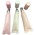 Cosmetic Packaging Manufacturer - Compostable 14ml Pink Empty Squeeze Tube, PCR, Crystal Head Wave Shaped, Custom Label