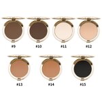 Pressed Powder Manufacturer - Wholesale 15 Colors in Gold Container, Oil Control Matte Full Coverage, with Mirror