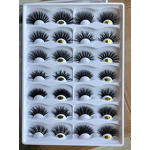 Eye Lash Manufacturer - 1 Pair 25mm Real Mink Eyelashes, 5D Length Curve Extensions
