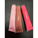 Cosmetic Tube Manufacturer - Portable 15ml Pink Empty, Screw Twist Cap Plastic Keychain Squeeze, Screen Printed Private Label