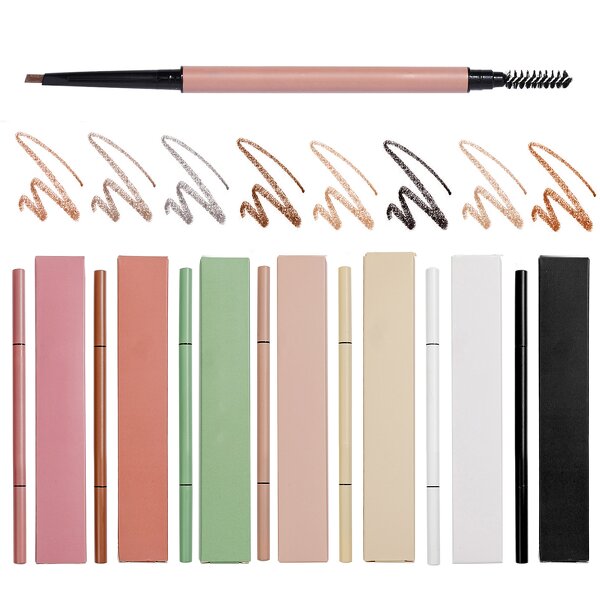 Eyebrow Pencil Manufacturer - Private Label, Super Thin Slim, 8 Colors, Customize Logo Waterproof