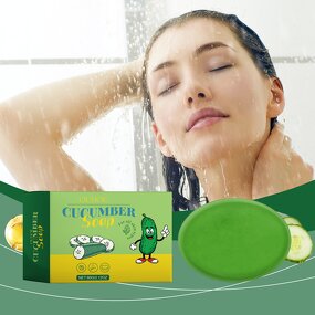 Cleansing Soap Manufacturer - Wholesale Custom Best Fruity Cucumber Clean Oil Control Anti-mite Bath Fresh Cleaning