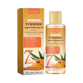 Turmeric Whitening Oil Manufacturer - OUHOE 7 Days Skin Lightening Brightening Dark Spots Removal Reducing Joint Blackness