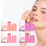 Blush Lip Gloss Set Manufacturer - Jaysuing Jelly Lip Gloss Stick Nice Skin Tone Lip Cheek Dual Purpose Bright
