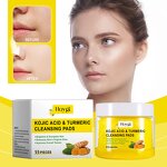 Cleaning Pads Manufacturer - OEM 55Pcs Turmeric Cleaning Exfoliating Remove Dark Spots Pimples Natural Organic Kojic Acid