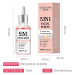 Collagen Serum Manufacturer - 5 in 1 Vitamin C Hyaluronic Acid Niacinamide Anti-aging Whitening Private Label
