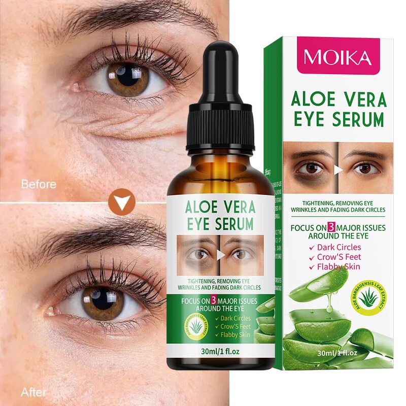 Aloe Vera Eye Serum Manufacturer - Anti-Wrinkle Eye Bags Fade Fine Lines Dark Circles Remove Brightening 30ml