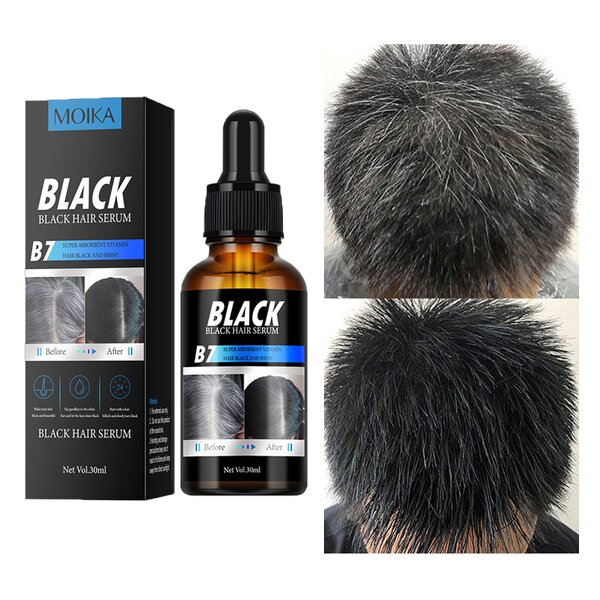 Hair Treatment Serum Manufacturer - Gray White White to Black Natural Color Repair Nourish Black Hair