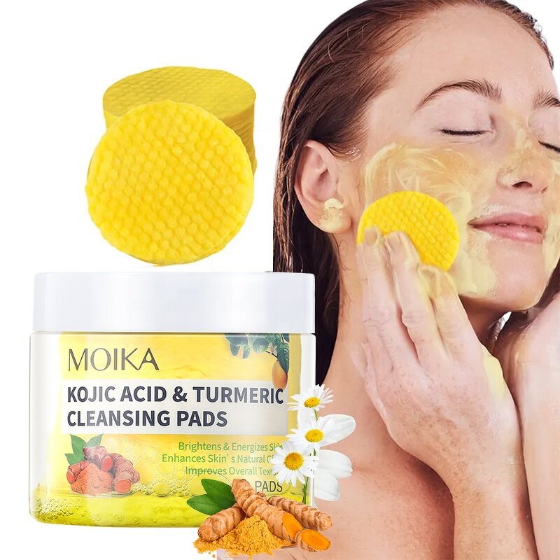 Turmeric Cleansing Pads Manufacturer - Kojic Acid 50 Pads Dark Spots Brightening Exfoliating Private Label