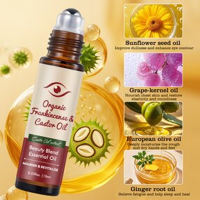 Eye Essential Oil Manufacturer - Sandalwood Remove Fine Lines Castor Olive Oil Cold Roller Ball OEM/ODM