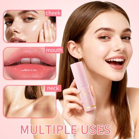 Multi Balm Manufacturer - Custom logo Korean Face Collagen Pink Wrinkle Bounce 3 in 1 Lipstick